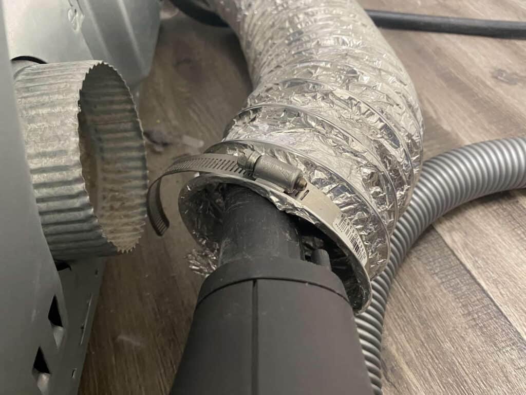 cleaning the connection vent behind a dryer