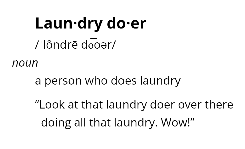 laundry doer dictionary definition